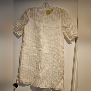 Maeve Textured Cream Dress